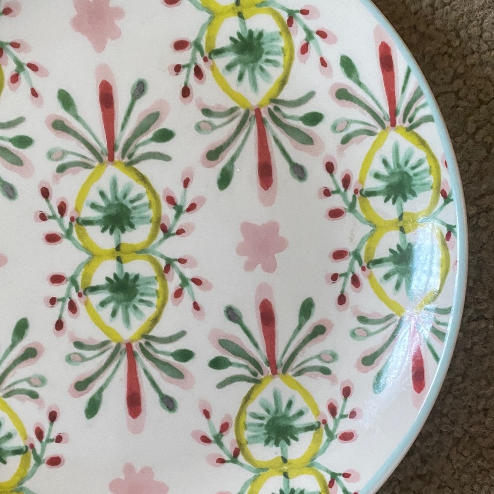 Floral Patterned Creative CoOp Ceramic Plate - Picture 5 of 7